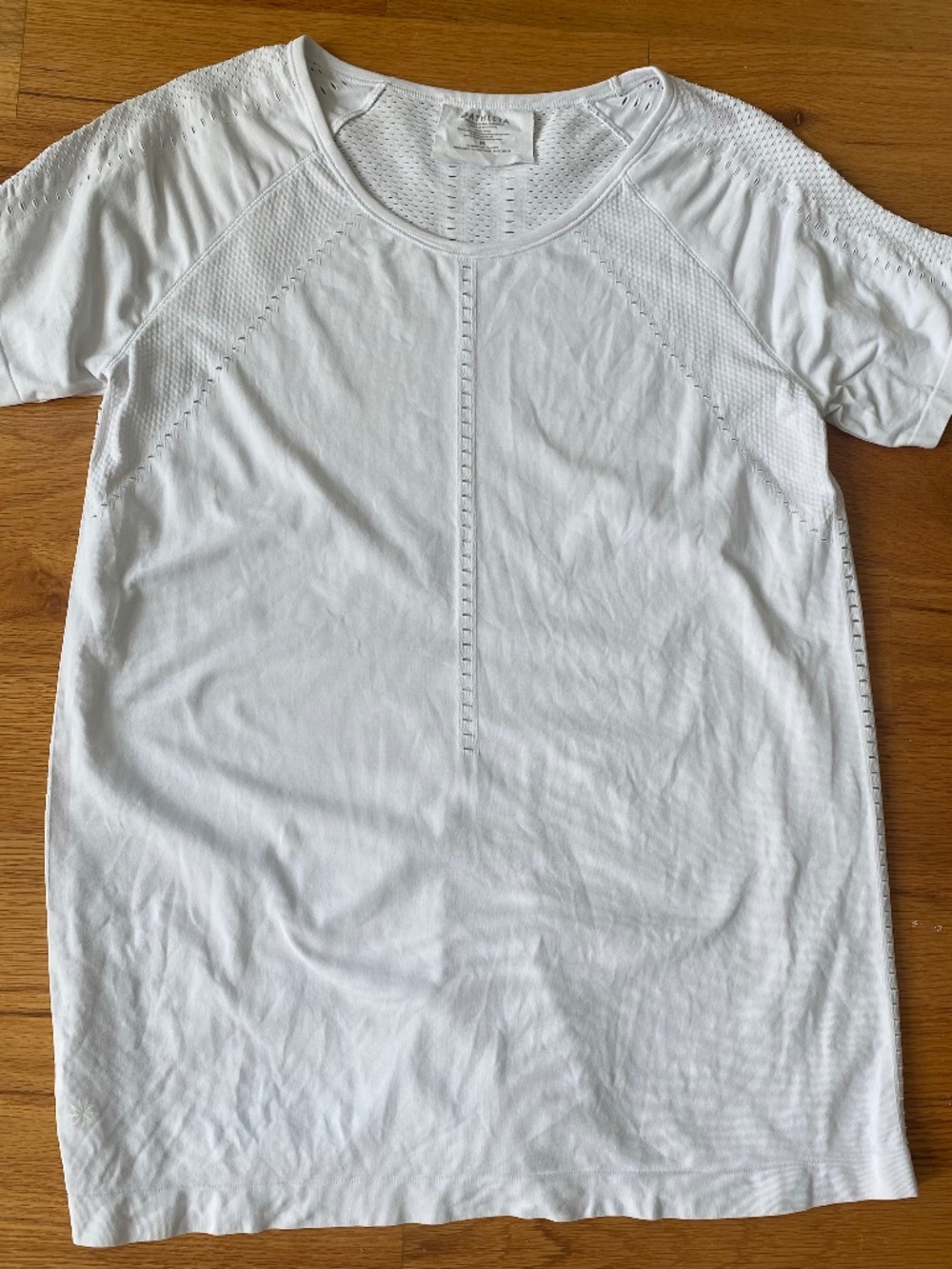 Athleta White Foothill Seamless T-shirt Women’s Sz Medium Activewear